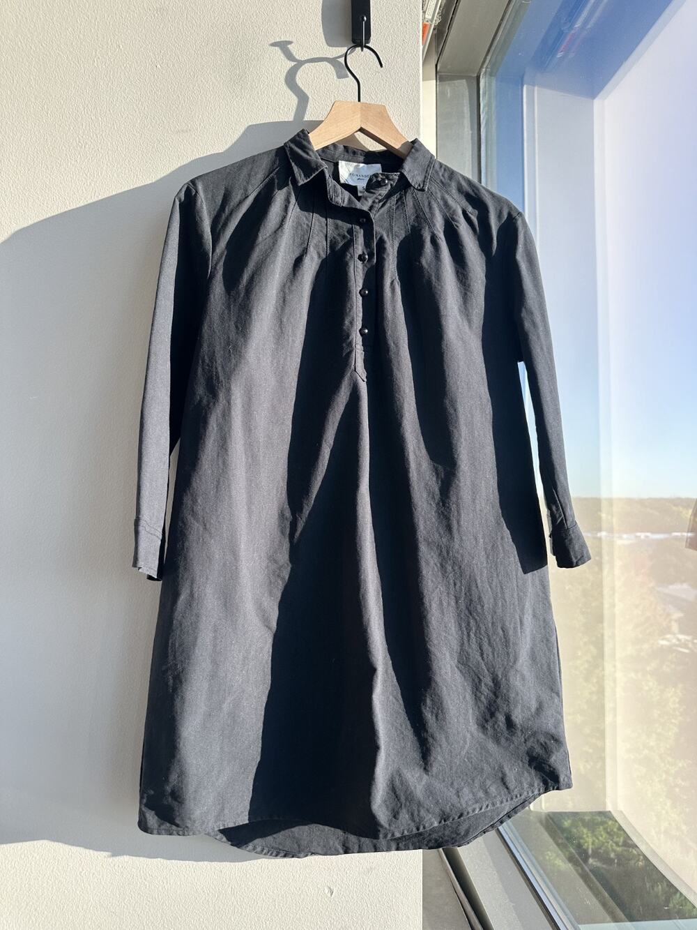 Pomander Place Tuckernuck Black 100% Cotton Polly Dress Sz S